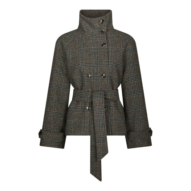NEO NOIR - MUNET CHECK JACKET | DARK GREY