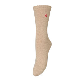 BECK SØNDERGAARD - ROSEA WOLA SOCK | BEIGE MELANGE