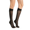 WOLFORD - ROSEBLOOM NET KNEE-HIGHS | BLACK WOLFORD - ROSEBLOOM NET KNEE-HIGHS | BLACK