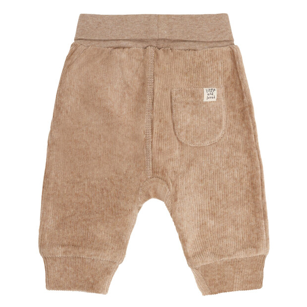 HUST AND CLAIRE - GABE VELOUR BUKSER | BISCUIT