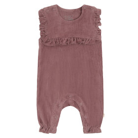HUST AND CLAIRE - MEM VELOUR JUMPSUIT | PLUM