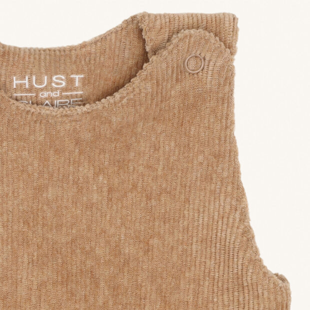 HUST AND CLAIRE - MEM VELOUR JUMPSUIT | BISCUIT