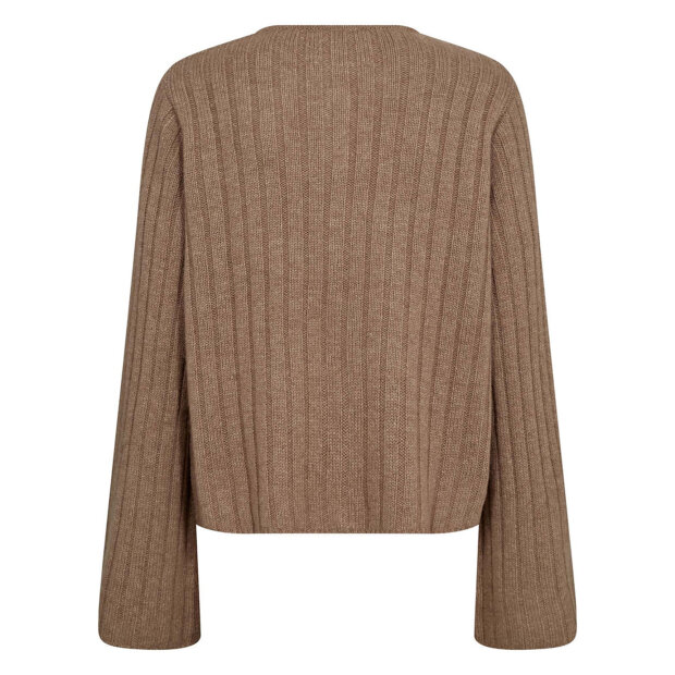 BRUUN & STENGADE - KASIMIRA REGULAR FIT STRIK | LIGHT BROWN