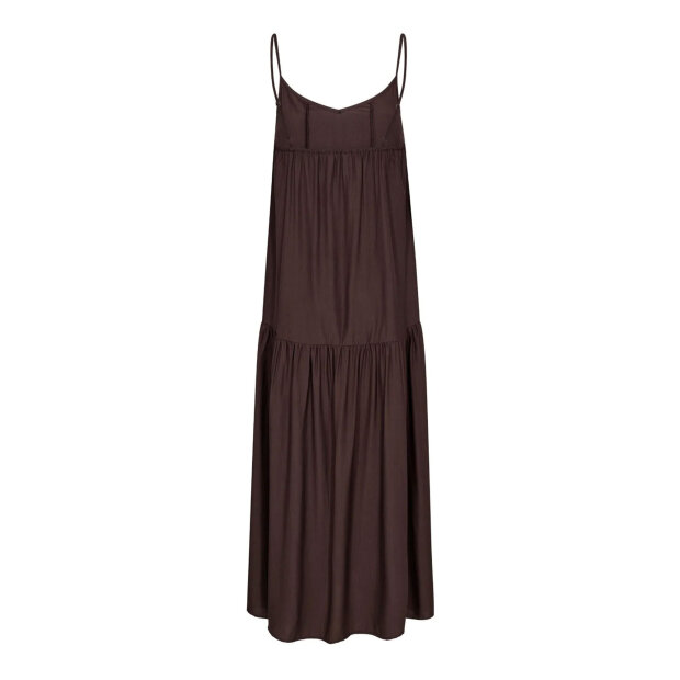 CO COUTURE - SUNRISE BLOCK STRAP DRESS | DARK BROWN