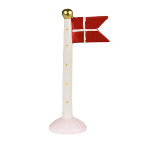 SPEEDTSBERG - KERAMIKFLAG 19 CM | LYSERØD FOD
