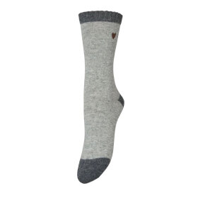 BECK SØNDERGAARD - HEARTY WOLA SOCK | GREY MELANGE