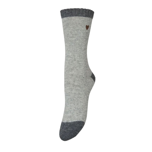 BECK SØNDERGAARD - HEARTY WOLA SOCK | GREY MELANGE