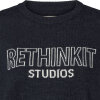 RETHINKIT STUDIOS - WOOL CREW LOGO KEEP ME PULLOVER | DARK NAVY MELANGE RETHINKIT STUDIOS - WOOL CREW LOGO KEEP ME PULLOVER | DARK NAVY MELANGE