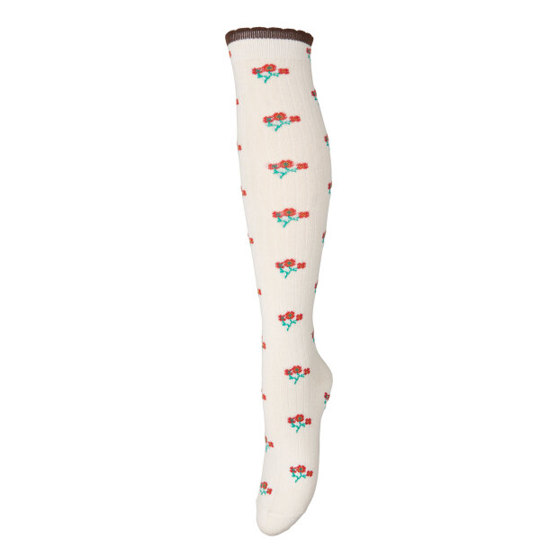 BECK SØNDERGAARD - TALULA FLOTILE KNEE SOCK | BIRCH WHITE