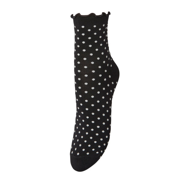 BECK SØNDERGAARD - DOTTED FRILLA SHORT SOCK | BLACK