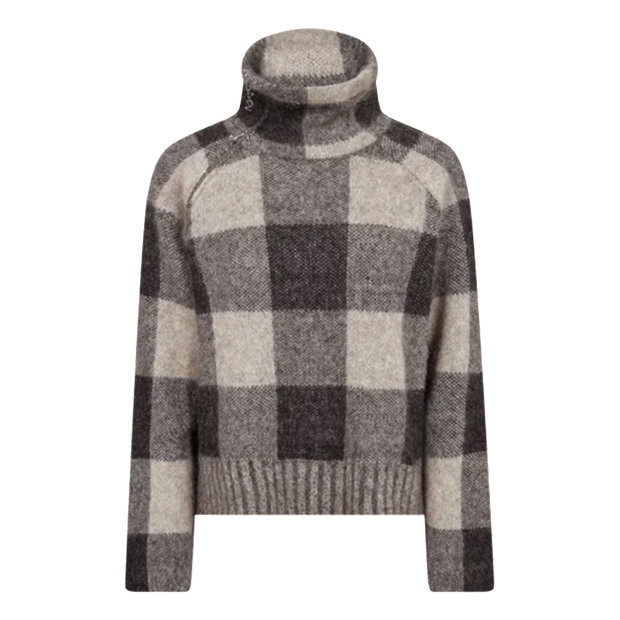 MOS MOSH - MAIJA CHECK KNIT | BLACK