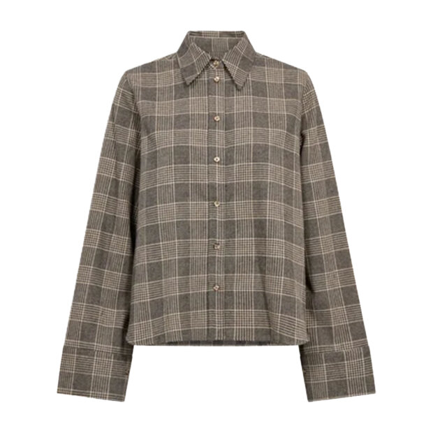 MOS MOSH - AYEN PRINC CHECK SHIRT | BLACK