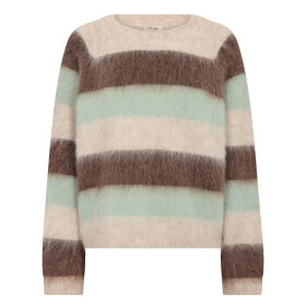 MOS MOSH - SUVI STRIPE KNIT | FROSTY GREEN
