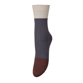BECK SØNDERGAARD - COLOURBLOCK BAM SOCK | TURBULENCE GRAY