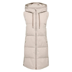 JDY - BLAIR LONG HOOD WAISTCOAT | SILVER LINING