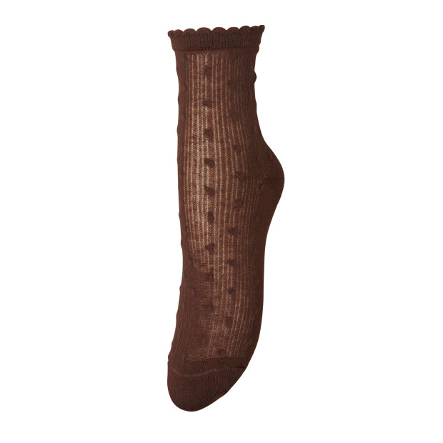 BECK SØNDERGAARD - DOTIA SHEER SOCK | CHOCOLATE BROWN