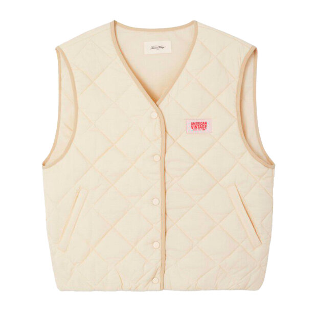 AMERICAN VINTAGE - YUPIBAM QUILTET VEST | CREME