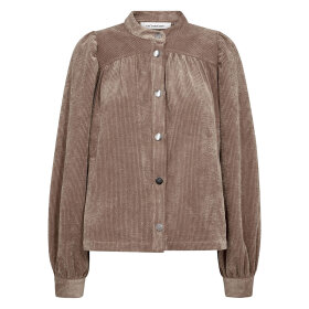 CO COUTURE - DAISY CORD SHIRT | WALNUT