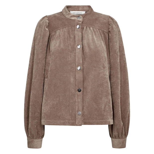 CO COUTURE - DAISY CORD SHIRT | WALNUT