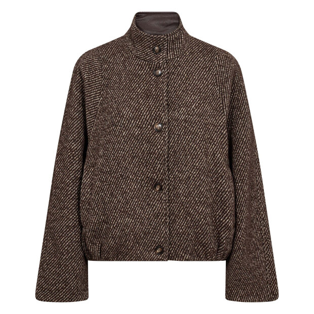 CO COUTURE - SACHA BALLOON JACKET | DARK BROWN