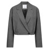 CO COUTURE - JACKY CROP BLAZER | MID GREY CO COUTURE - JACKY CROP BLAZER | MID GREY