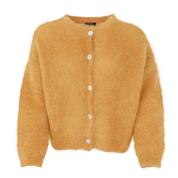 BLACK COLOUR - BJOERK KNIT CARDIGAN | MUSTARD