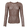 BLACK COLOUR - CECILY LACE BLOUSE | COFFEE