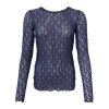 BLACK COLOUR - CECILY LACE BLOUSE | NAVY