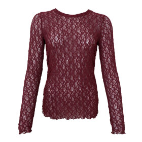 BLACK COLOUR - CECILY LACE BLOUSE | PLUM