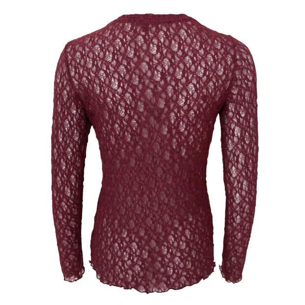 BLACK COLOUR - CECILY LACE BLOUSE | PLUM