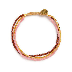 IBU JEWELS - BRACELET LULU DUA | MIX BROWN-ROSE IBU JEWELS - BRACELET LULU DUA | MIX BROWN-ROSE