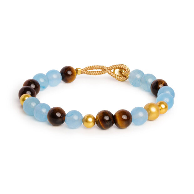 IBU JEWELS - BRACELET BIG BO MIXED | BROWN-BLUE