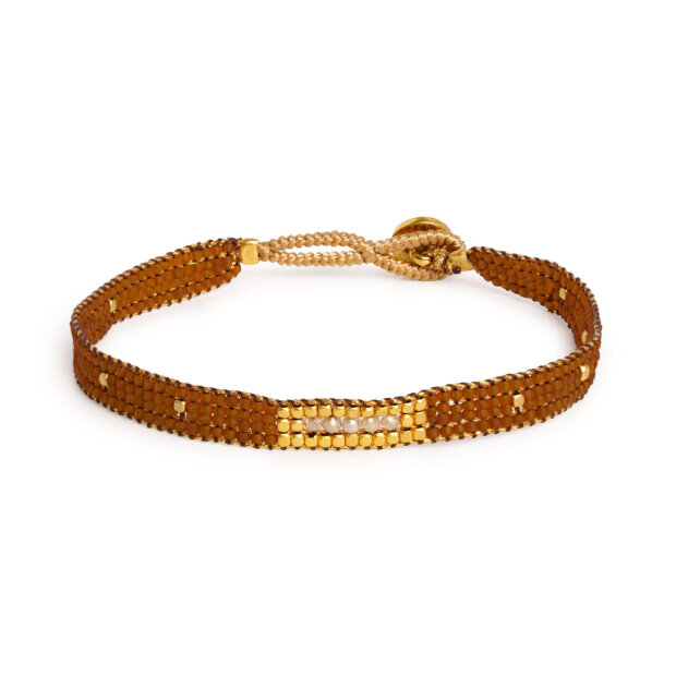 IBU JEWELS - BRACELET JILL 5 STONES | BROWN