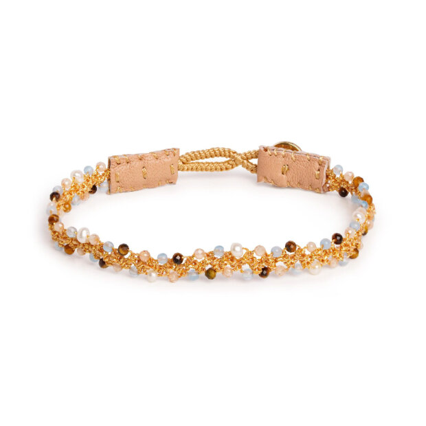 IBU JEWELS - BRACELET MIX SMALL ABEL | MIX BROWN-BLUE