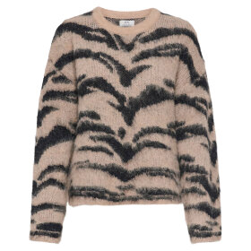 JDY - CECILIE L/S ON ANIMAL PULLOVER | EGRET