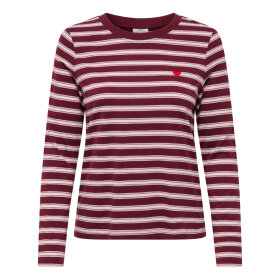JDY - PISA L/S PRINT TOP | WINDSOR WINE/CHELSEA
