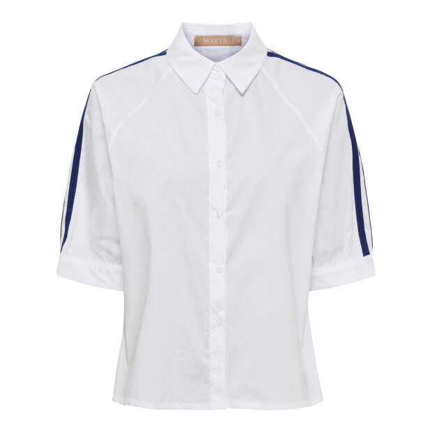 MARTA DU CHATEAU - BAMBI SHIRT | WHITE/NAVY