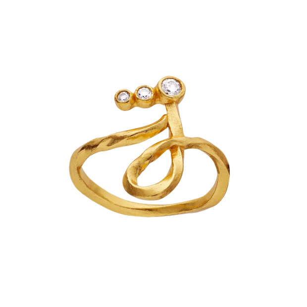MAANESTEN - ALPHABET RING | FORGYLDT