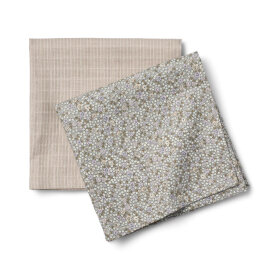 WHEAT - KAYA MUSLIN 2-PACK STOFBLEER | SLIGHTLY BLUE FLOWER WHEAT - KAYA MUSLIN 2-PACK STOFBLEER | SLIGHTLY BLUE FLOWER