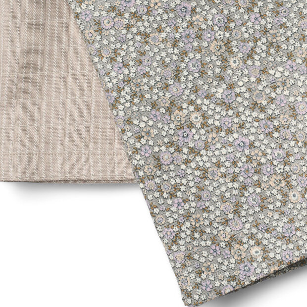 WHEAT - KAYA MUSLIN 2-PACK STOFBLEER | SLIGHTLY BLUE FLOWER