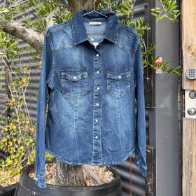 CABANA LIVING - STABIA DENIM SKJORTE | DARK DENIM