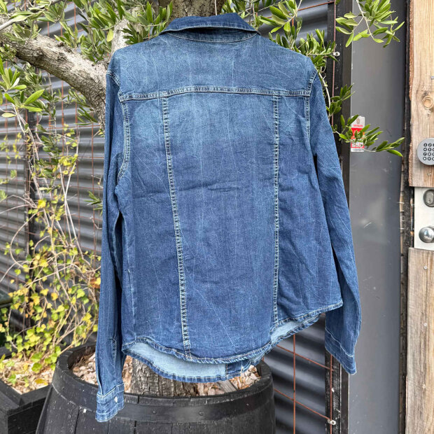 CABANA LIVING - STABIA DENIM SKJORTE | DARK DENIM