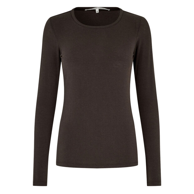 SECOND FEMALE - MATIMA O-NECK TEE | DARK BROWN