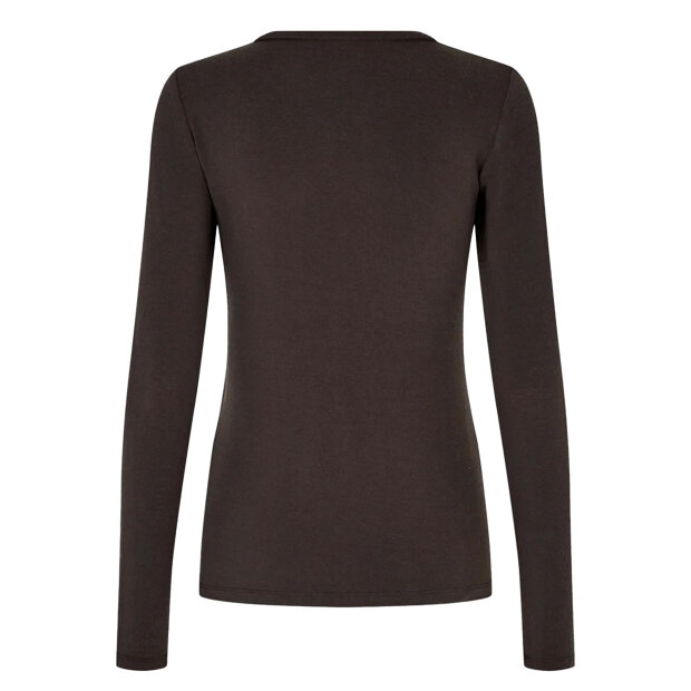 SECOND FEMALE - MATIMA O-NECK TEE | DARK BROWN