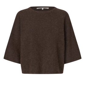 SECOND FEMALE - GABBY KNIT SS O-NECK | DEMITASSE