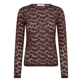 CO COUTURE - PENOLA O-NECK BLOUSE | BROWN