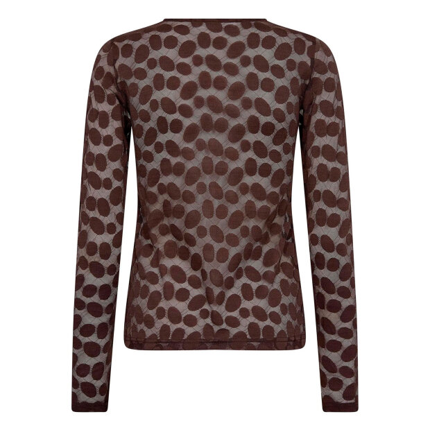 CO COUTURE - PENOLA O-NECK BLOUSE | BROWN