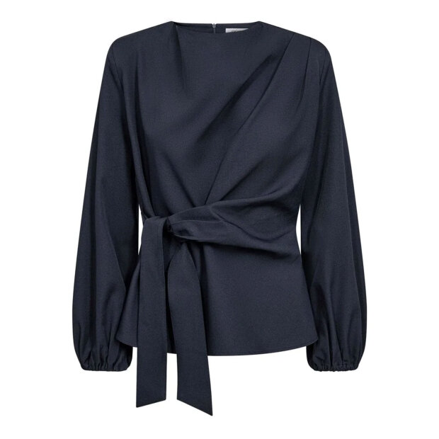 CO COUTURE - LUNA TIE BLOUSE | NAVY