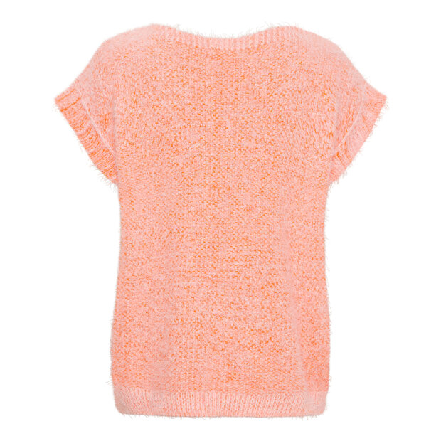 MARTA DU CHATEAU - LAYA KNIT VEST | ORANGE