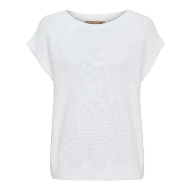 MARTA DU CHATEAU - LAYA KNIT VEST | WHITE